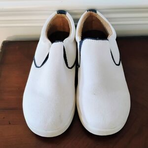 Florsheim Kids Boys flipside Slip-on canvas Jr. Shoes White Sz-5M